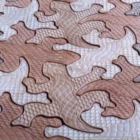 Форма для тротуарной плитки Ящерица 30/3 39х33х5 см фото 2