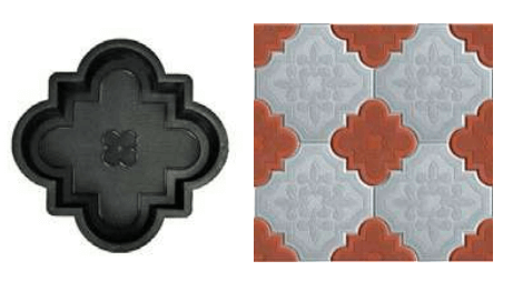 Форма для плитки Клевер краковский маленький фото